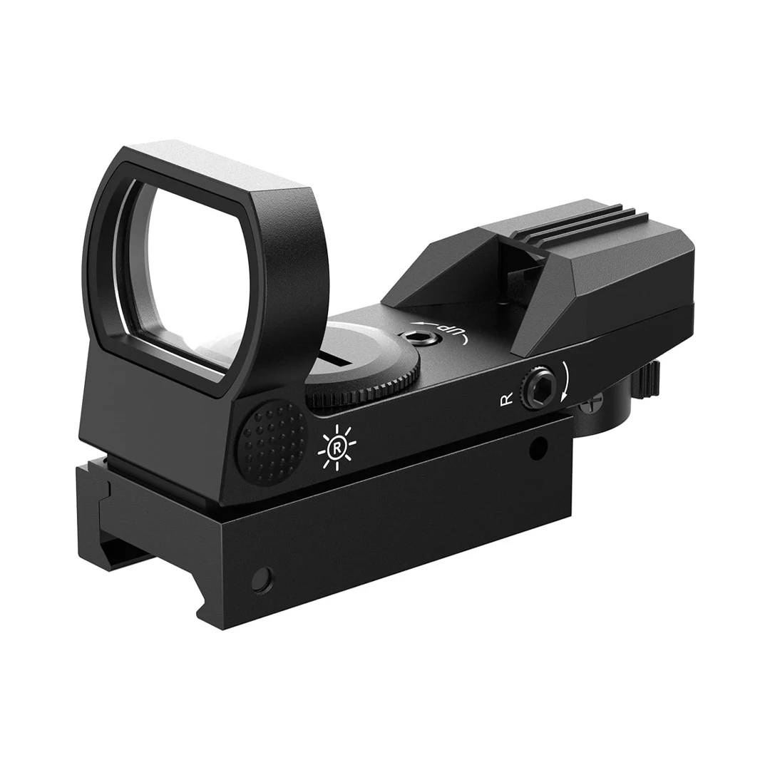 

Feyachi Reflex Sight Red Green Dot Optics 4 Adjustable Reticles Sight with Button Brightness Adjustment