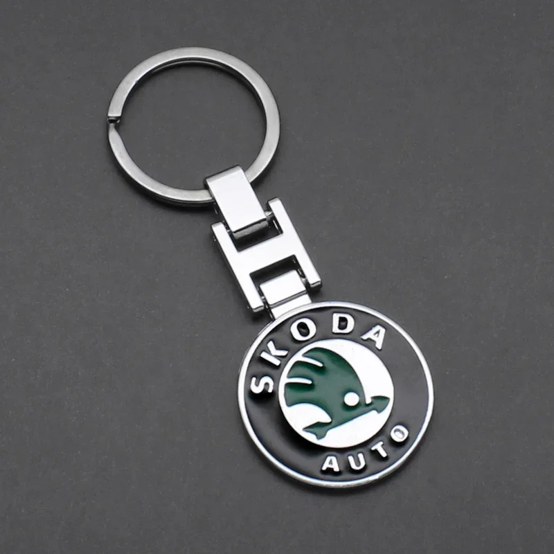 1PCS Car Key Chains for Skoda Octavia Kodiaq Fabia Superb A5 A7 Kamiq Karoq Rapid Yeti Spaceback Key Ring Holder Accessories