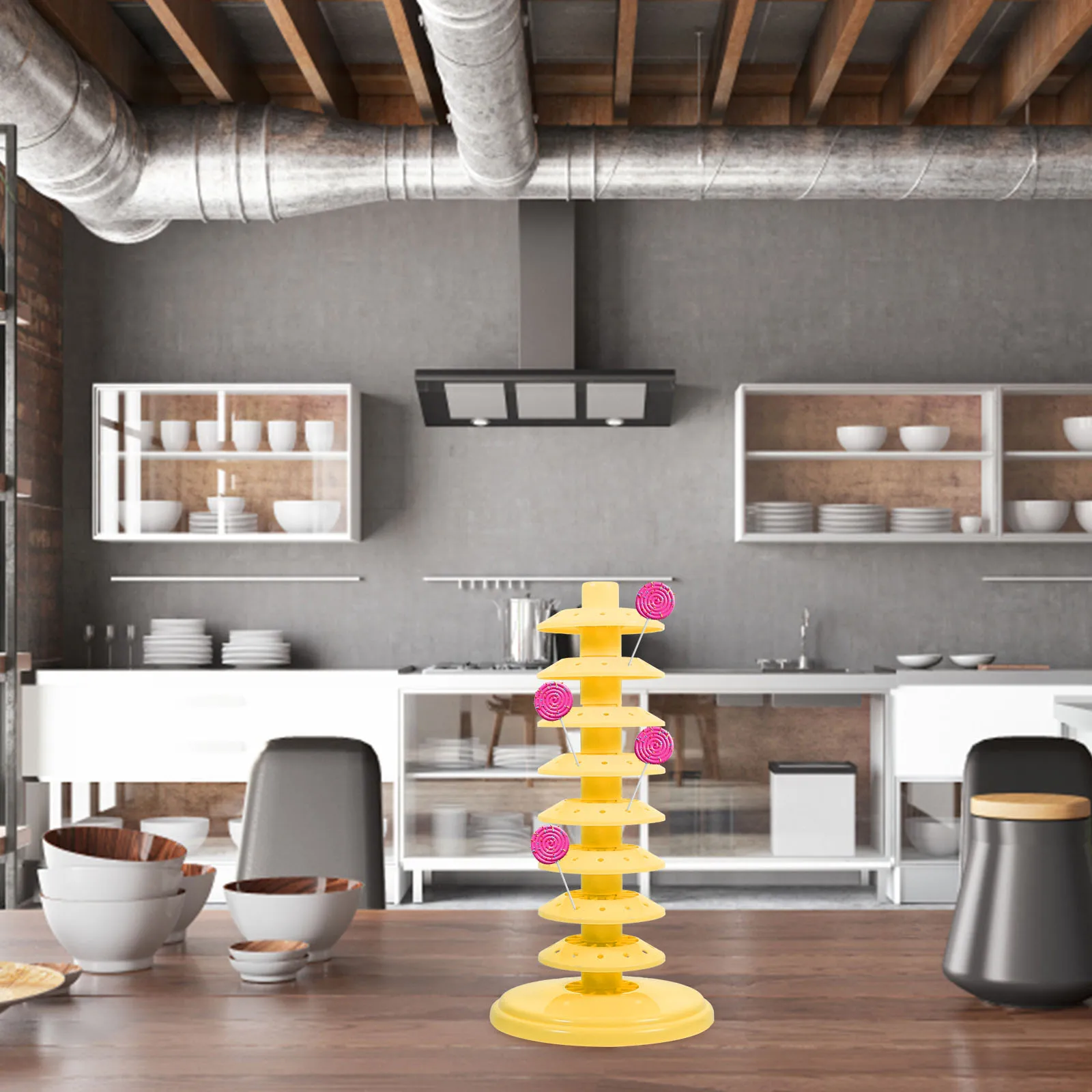 

Candy Rack Multi-function Display Lollipop Cake Holder Stand PP Plastic Adjustable Sweet Showcase Storage Rack