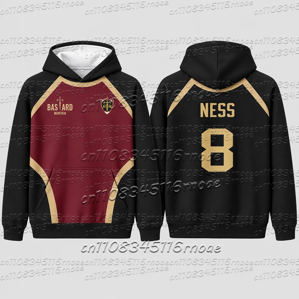 Autumn Anime Hoodies For Men Football Hoodie 100% Polyester Men's Clothing Graphic Hoodies Ventilate Outdoor Sports Kids Tops