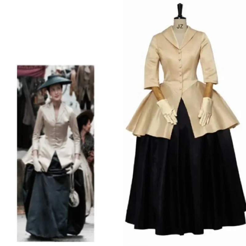 

TV Outlander Jenny Fraser Cosplay Costume 18th Century Scottish Dress Suit Medieval Victorian Ball Gowns Adult Custom Made