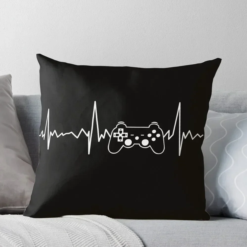 

Gamer heartbeat eSports video game players Throw Pillow Cushions Home Decor christmas ornaments 2025 pillow