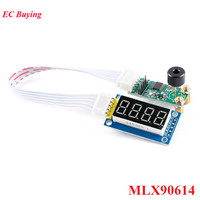 MLX90614 Non-contact Infrared IR Temperature Sensor Module Digital Display Acquisition MLX90614-ESF-BCC 5V USB to TTL Serial