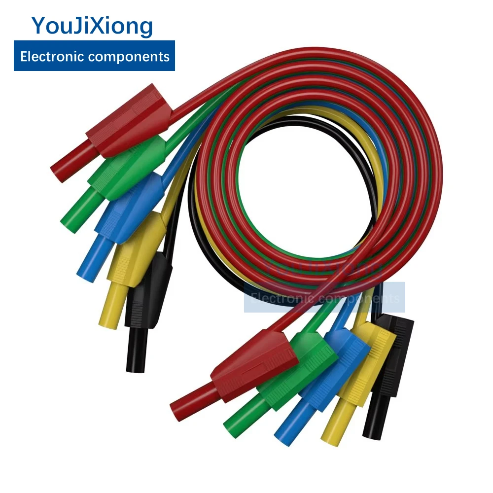 4mm safety type sheathed plug test line instrument connection line double headed male wire revolving male wire