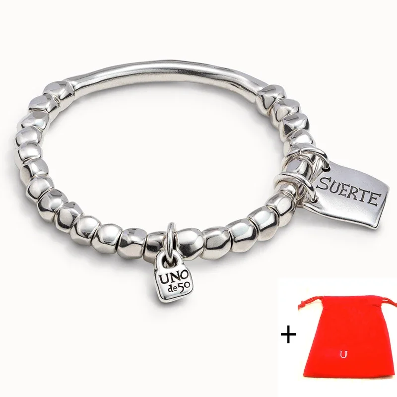 Hot selling new products from Europe and America, high-quality nameplate bracelets, and romantic gift bags for women's jewelry