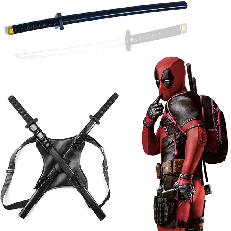 

Дэдпул, двойные ножи, ниндзя, самурай, труба, реквизит, Хэллоуин, косплей, детское представление, резиновый искусственный меч, набор подарков