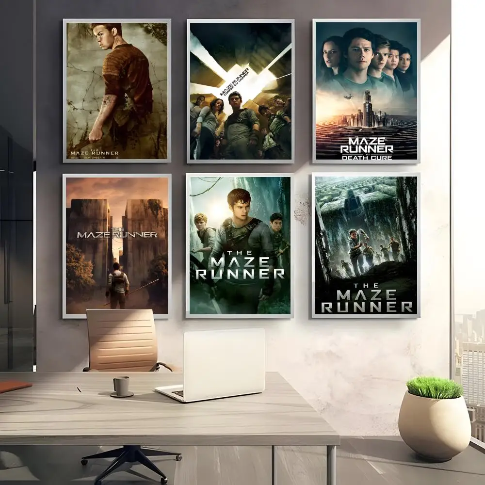 Thrilling Movie The Maze Runners Poster HD art sticky wall waterproof home bedroom bar aesthetic decoration