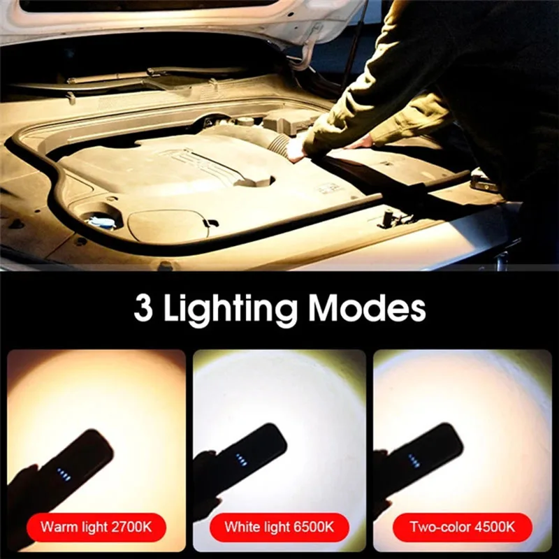 Car Detailing Tools USB Flashlight Inspection Light Car Paint Finish Lamp Scan Swirl Multifunction Auto Repair Working Lights