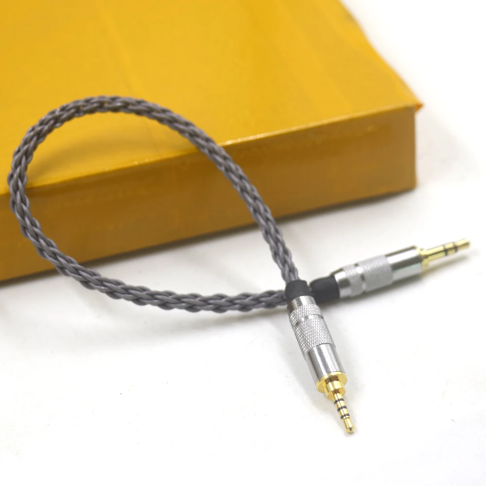 Cavo adattatore Audio grigio per cavo Aux di prolunga Stereo maschio bilanciato da 2.5mm a 3.5mm maschio