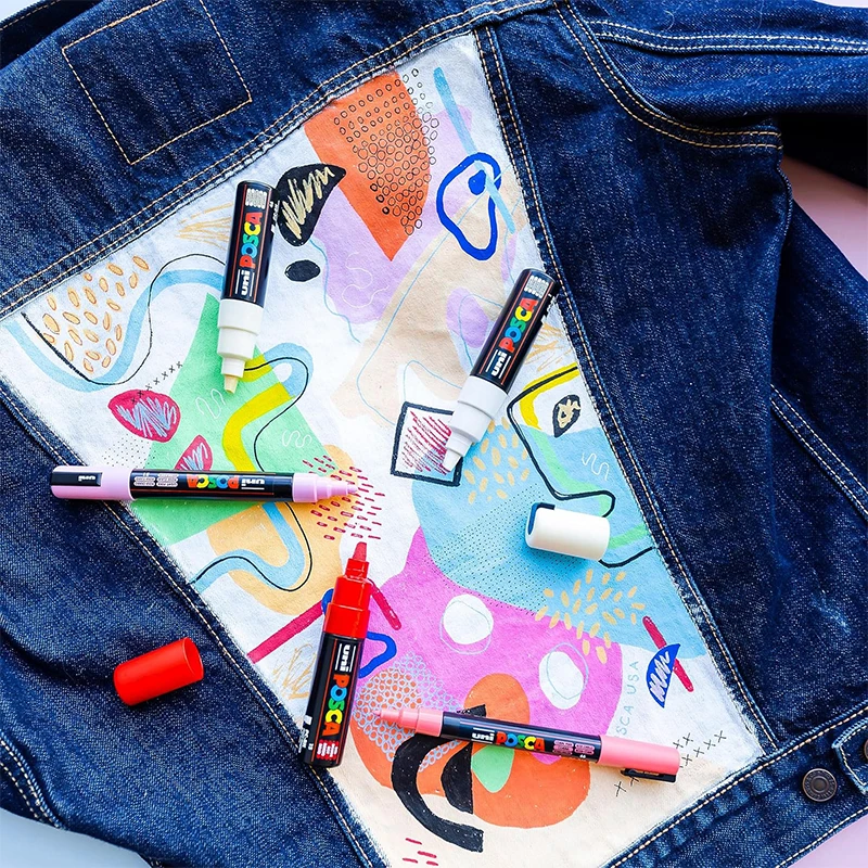 Zestaw kolorów markerów Uni Posca Wodoodporny i warstwowy po suszeniu Estetyczny zestaw długopisów do rysowania graffiti Artykuły artystyczne dla dzieci artysty — zdjęcie produktu 5