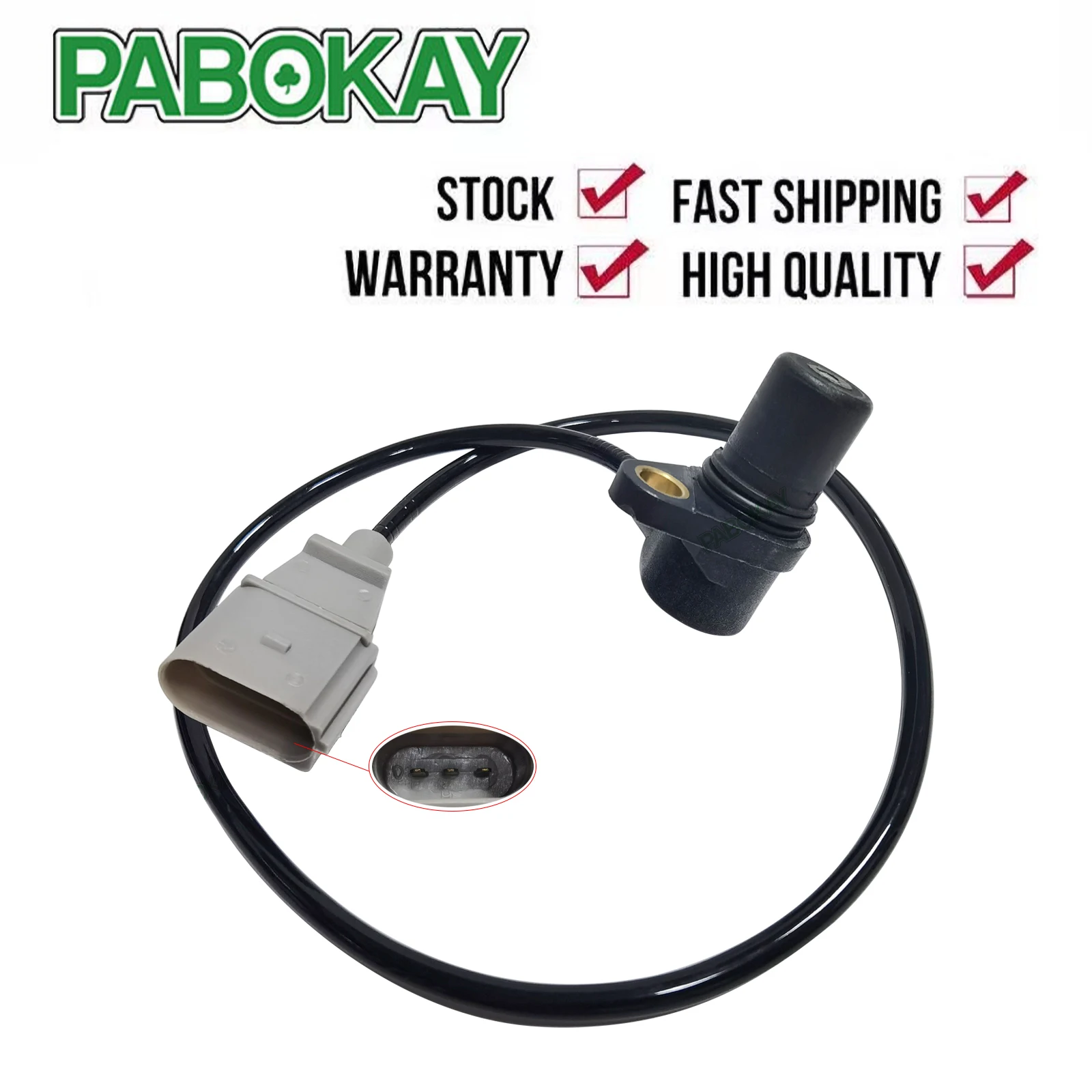 

For VW GOLF MK4 PETROL CRANKSHAFT POSITION SENSOR 06A906433C 0261210147 0261210148 SS10812 06A 906 433C PC502T