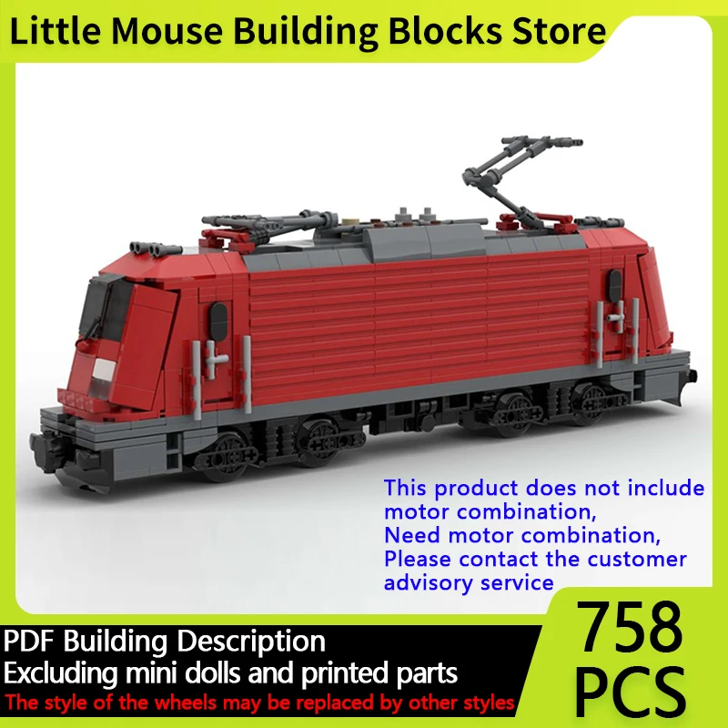 

City Car Model MOC Building Bricks BR 102 Electric Locomotive Modular Technology Gifts Holiday Assemble Children Toys Suit