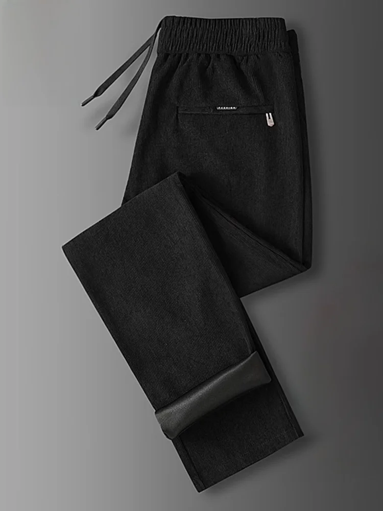 

Corduroy Men's Casual Pants Spring 2026 Loose Fit Trendy Sweatpants Straight Leg Sports Long Trousers for Men