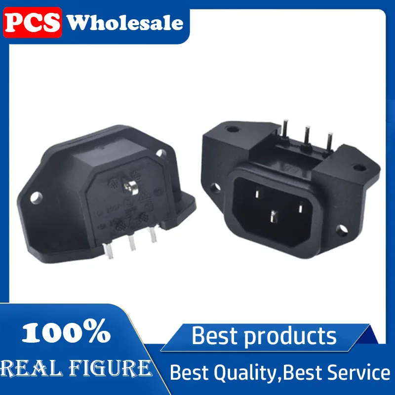 Taiwan original genuine bent foot power socket, IEC public seat SS-7B-1-B 15A/250V four-hole fixed