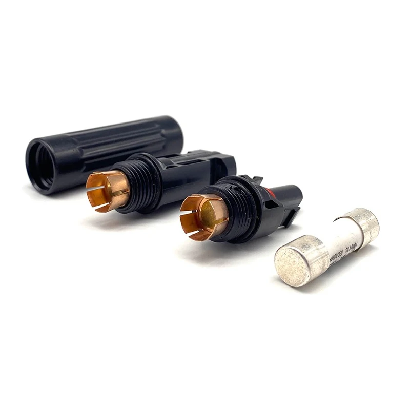 10PCS 2024 New IP67 Waterproof 1000V 1500V DC Pins Inline Fuse Holder Solar Fuse Connector