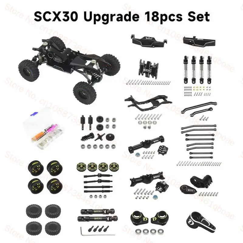 Axial SCX30 Remote control climbing car metal upgrade accessory set shock absorber Tire hub frame Servo arm pull rod axle Rc