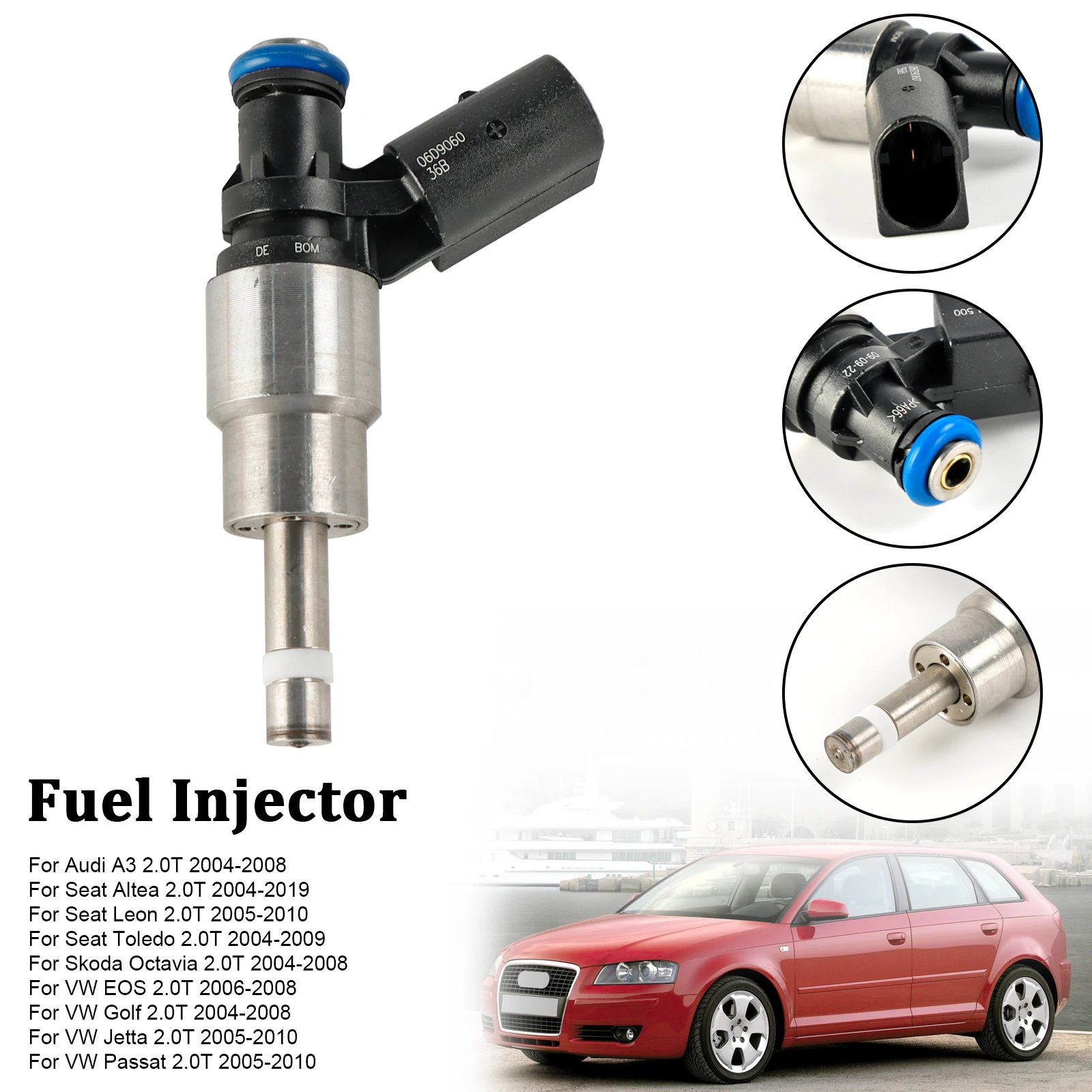 Areyourshop 1PCS Fuel Injector 0261500011 Fit Audi A4 Avant 8E5 2.0 FSI 02-04 06D906036B