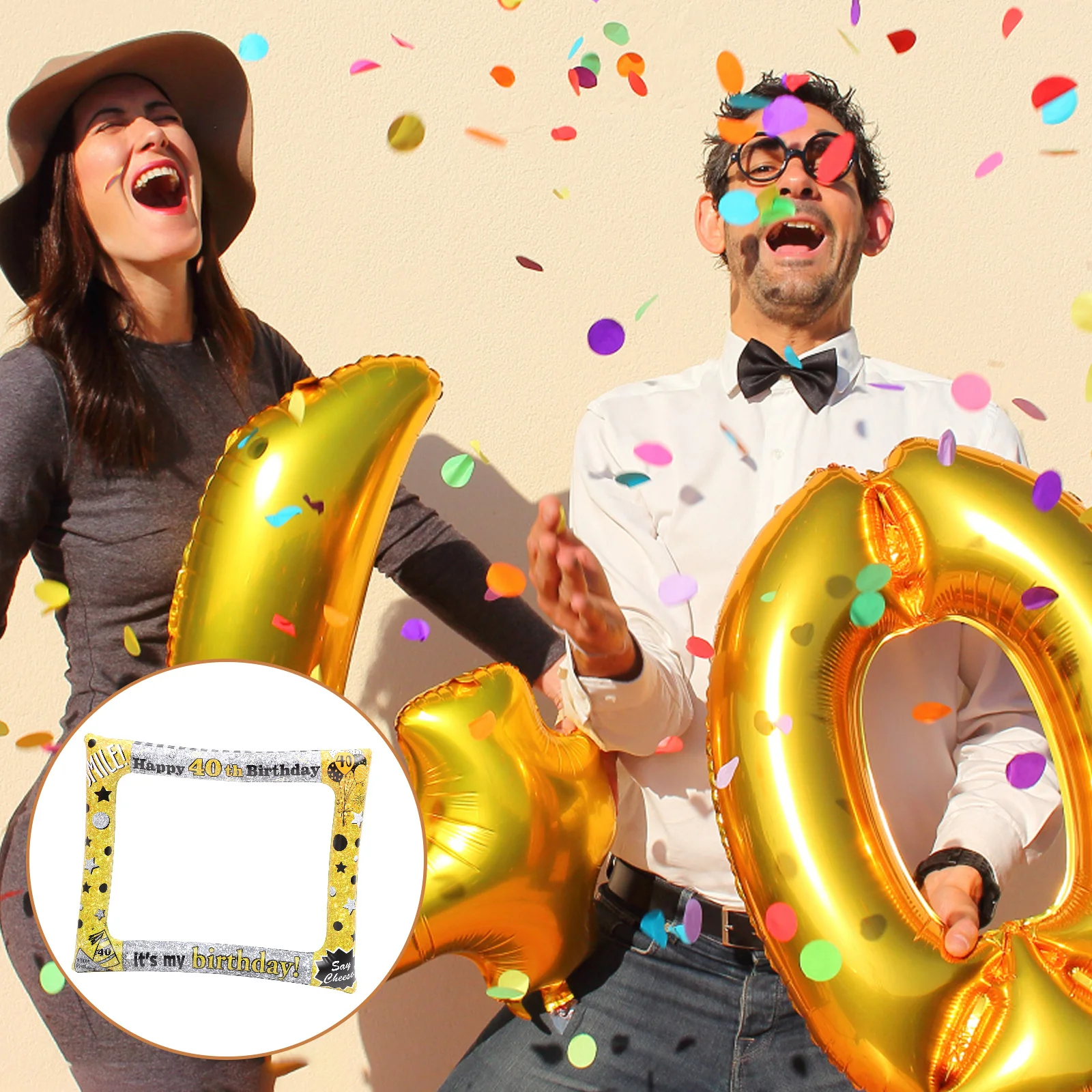 

Inflatable Photo Frame PVC Material Unique Style Easy Carry for Selfie Photography Birthday Party Favor Party Supplies