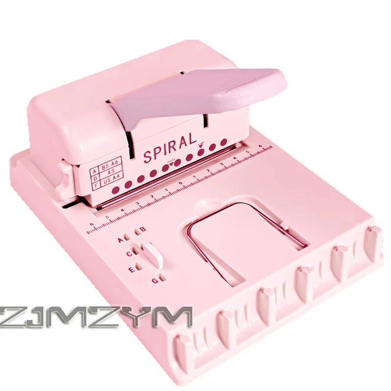 

Mini DIY Coil Binding Machine Mushroom Hole & Iron Ring Binder Loose-Leaf Multi-Functional DIY Puncher