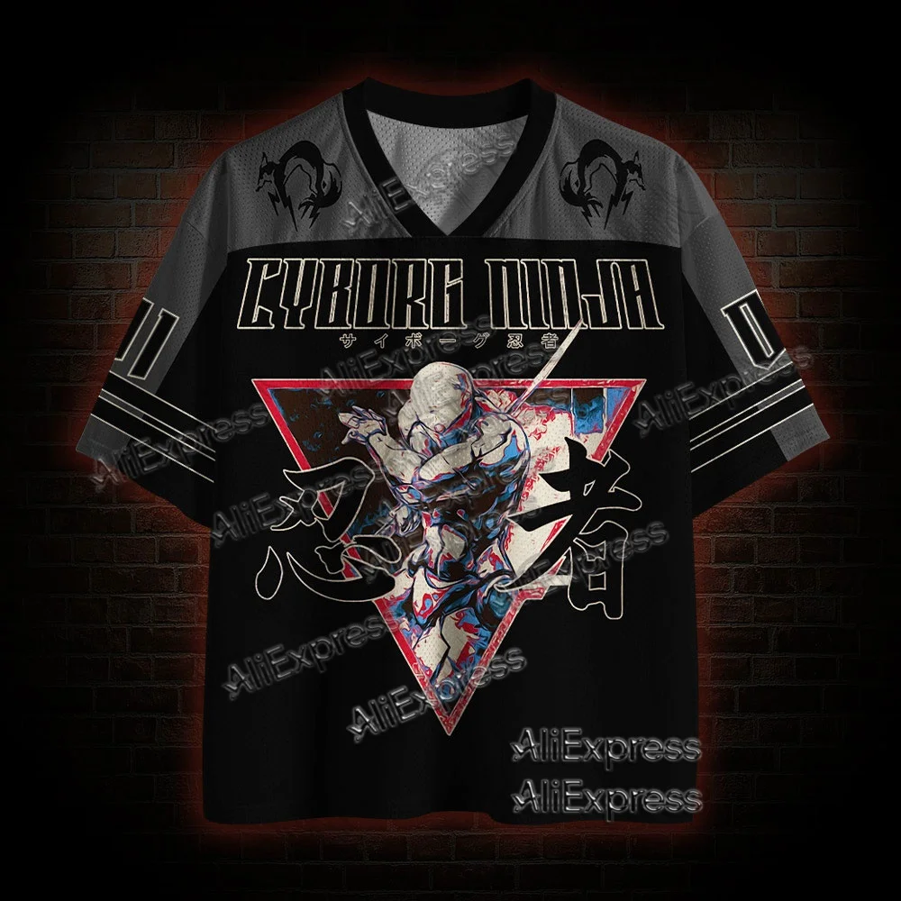 (ZZ) New Dark Series, Street Trendy Quick Drying Mesh Jersey, Sports Breathable Adult V-neck T-shirt, Handsome and Comfortable