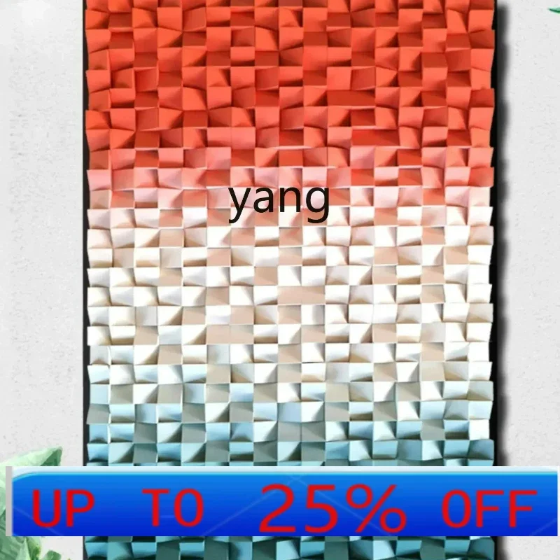 LTT entrance painting solid wood three-dimensional sound-absorbing board background wall sofa decorative painting