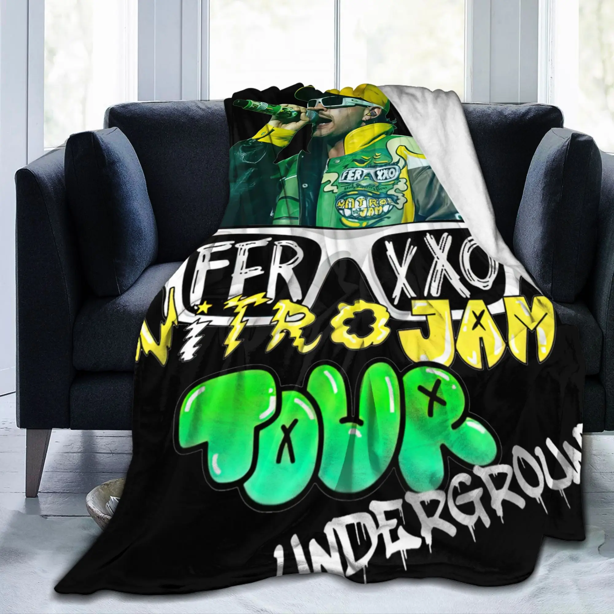 

Одеяла Rapper Feids Ferxxos 90-х годов, фланелевые одеяла для рэпера, потрясающие мягкие одеяла для покрытия стула, дивана, всесезонные