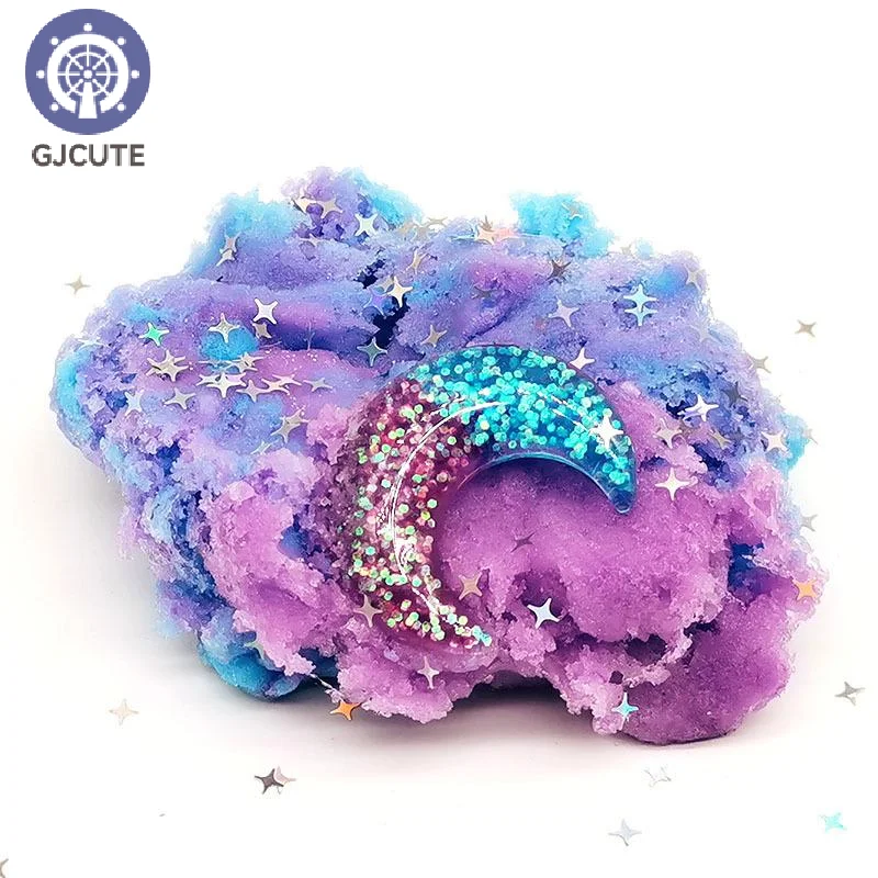 

1 комплект, 60 мл, лунная снежинка, грязь, сделай сам, декомпрессия, игровые игрушки, набор слизи, хлопковое масло, грязь, пушистая шпатлевка, цветная глиняная игрушка без осадков