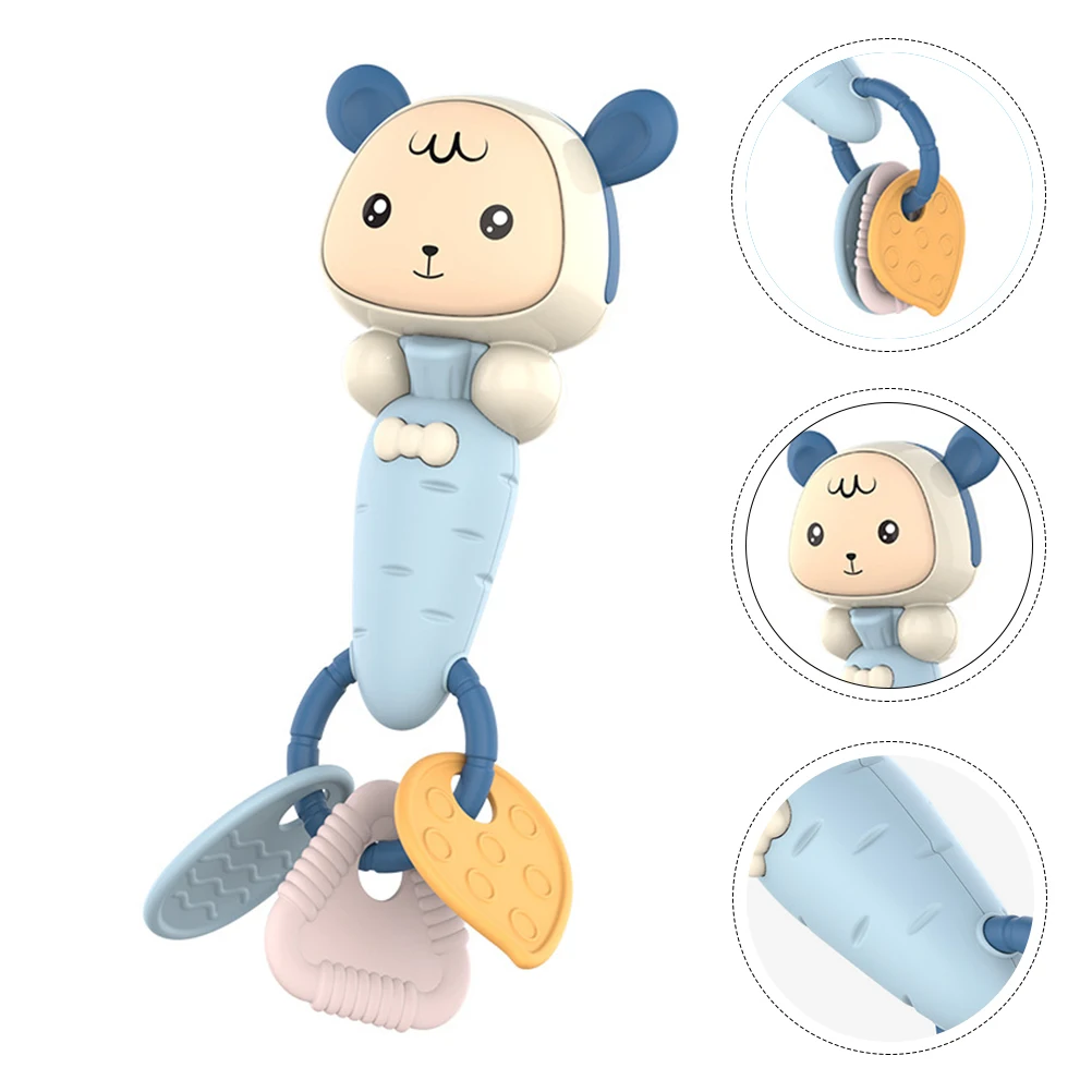 1 pçs bebê mordedor vara azul infantil da criança dentição calmante chocalho molares sensoriais acessório de desenvolvimento educacional