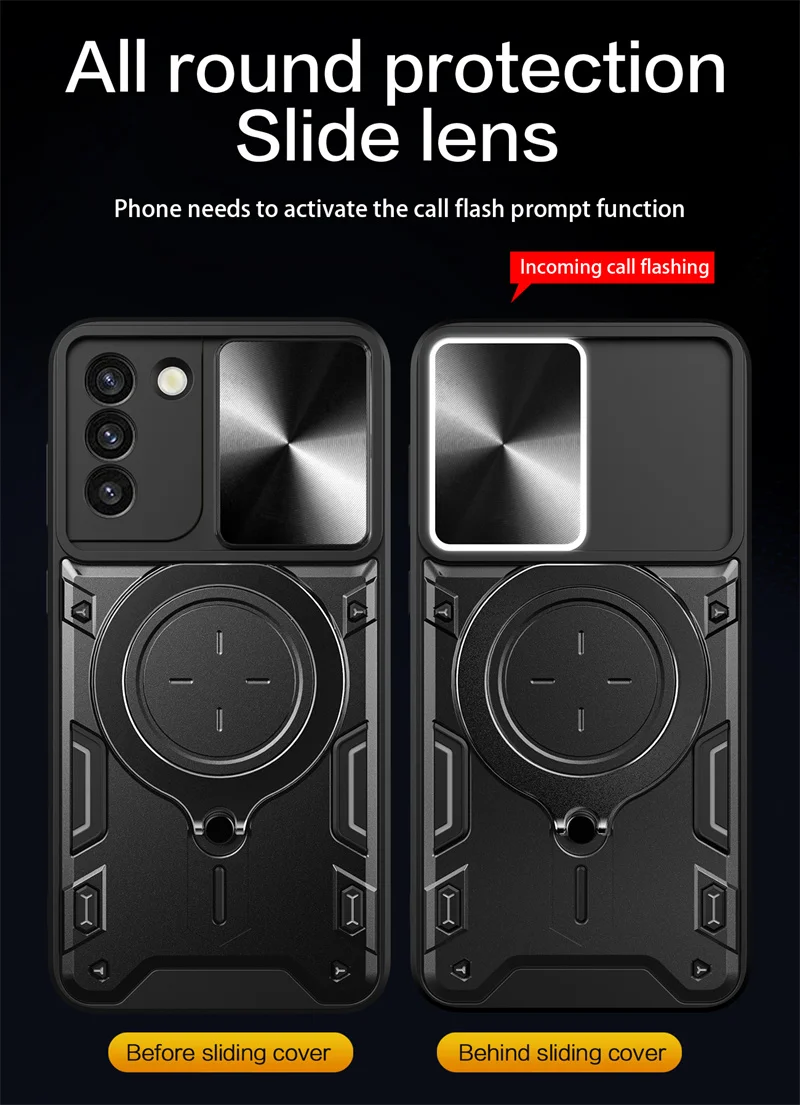 For Samsung Galaxy S21 Plus Case Shockproof Armor Magnetic Holder Ring Phone Cases For Galaxy S 21 FE S21 Ultra S21FE Back Cover image 3