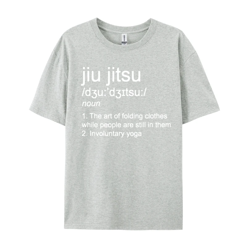 JiuJitsu Definition Vintage T-Shirt Oversized Premium Cotton Round Neck Casual Tshirt Letter Text Print