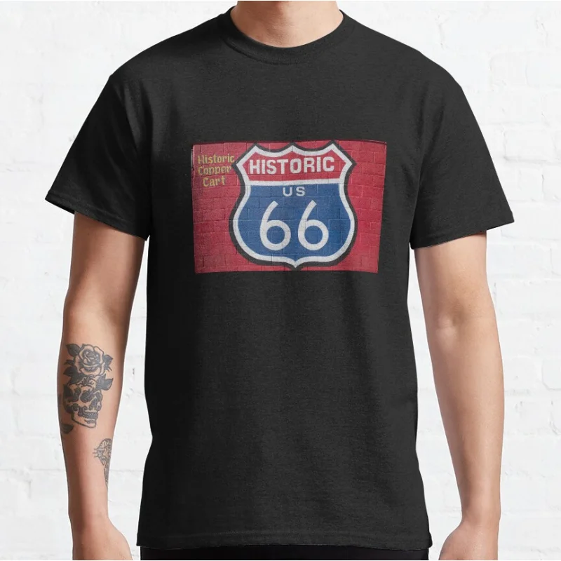 

0913 The main street of america Historic Route 66 US Mother Road Gift t shirt Americas Highway Graphic clothes All size Tops