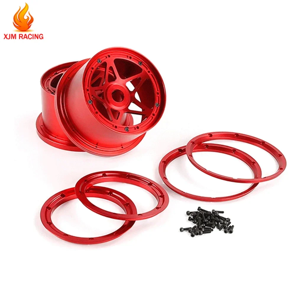 Rc Auto CNC Voor- of Achterwiel Hub met Beadlock Kit voor 1/5 Kingmotor Hpi Rovan Rofun Baja 5b Ss Buggy 2.0 Onderdelen