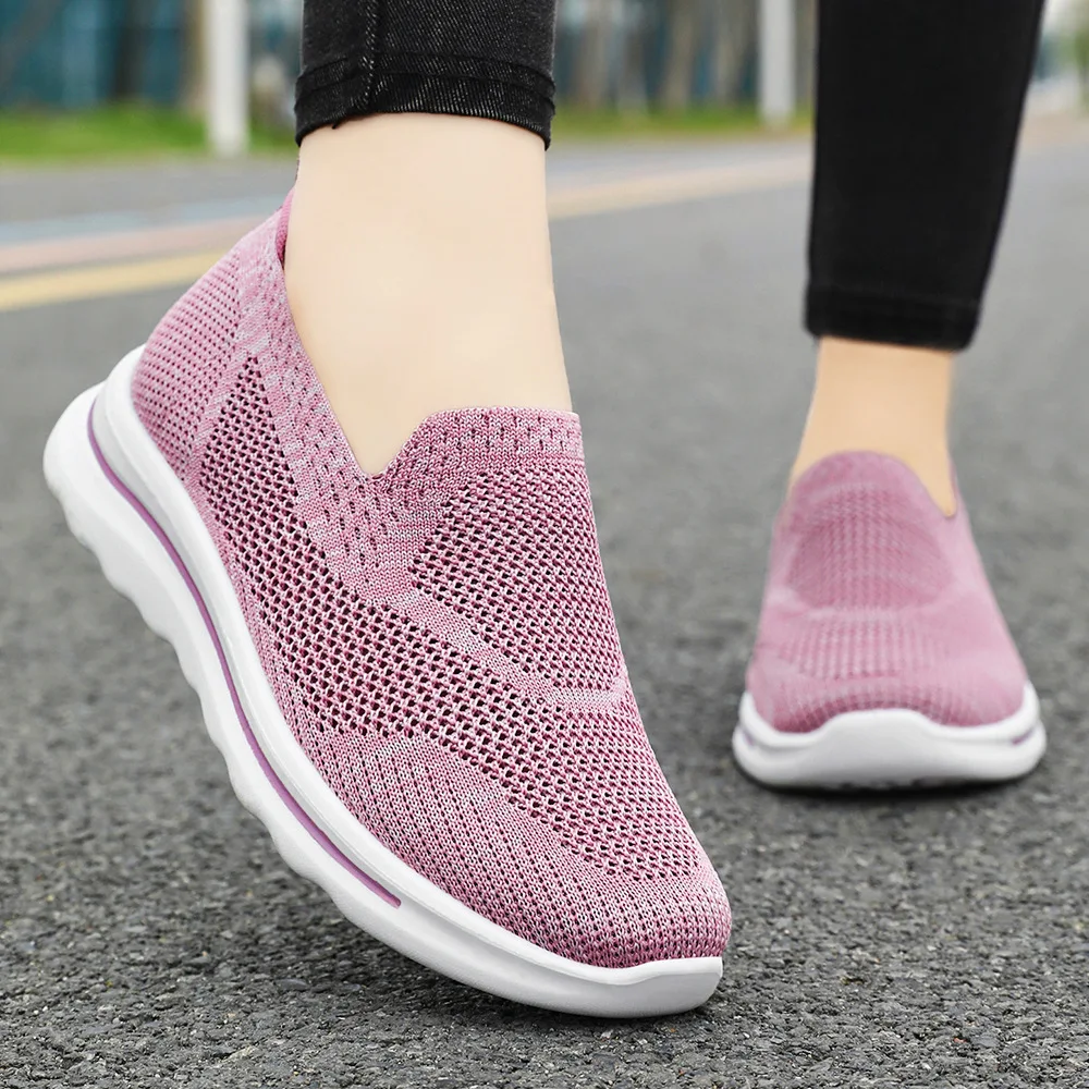 Spring New Women's Shoes Casual Shoes Fabric Mesh Breathable Lightweight Soft Sole Durable and Comfortable Women's Shoes