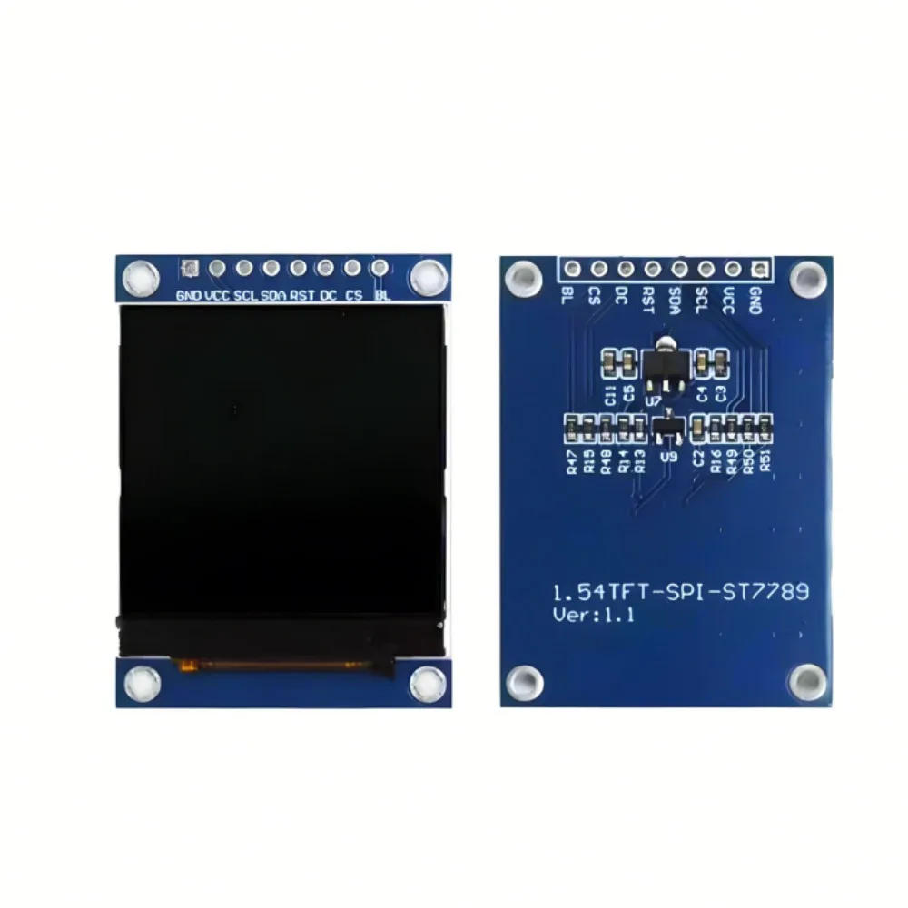 شاشة Jinyichen TFT LCD مقاس 1.54 بوصة - شاشة ST7789 صغيرة، شاشة LCD مربعة 240 × 240، شاشة ملونة SPI. للإلكترونيات والمشروعات DIY