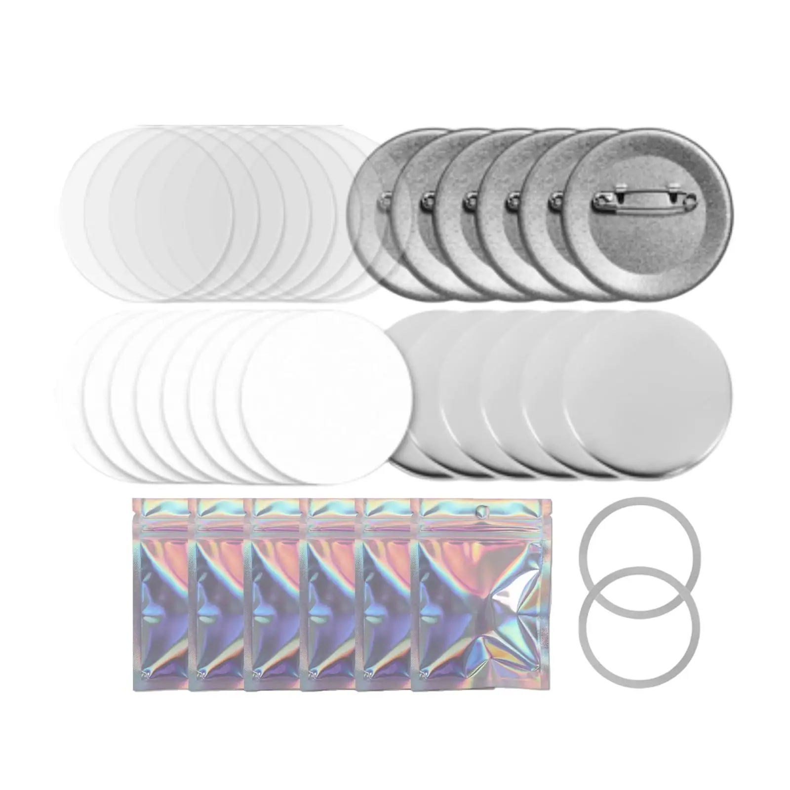 

902x Button Making Supplies DIY Round Pin Maker Kits Portable Button Back Cover 5.8cm Art Supplies Badge Parts for Name Tags