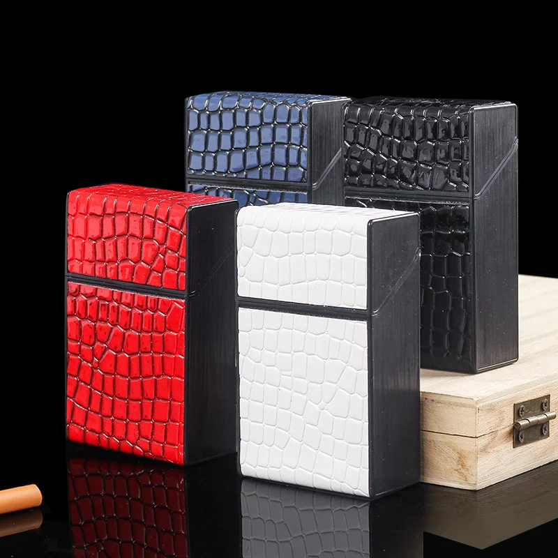 

Портативный металлический портсигар на 20 сигарет, футляр для табака, чехол для пачки сигарет, мужской гаджет