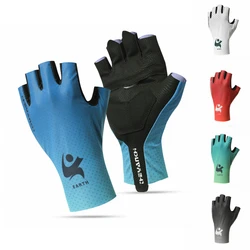 Guantes de ciclismo para hombre y mujer, manoplas de medio dedo, antideslizantes, transpirables, para bicicleta, motocicleta, MTB, Fitness, pesca, primavera y verano