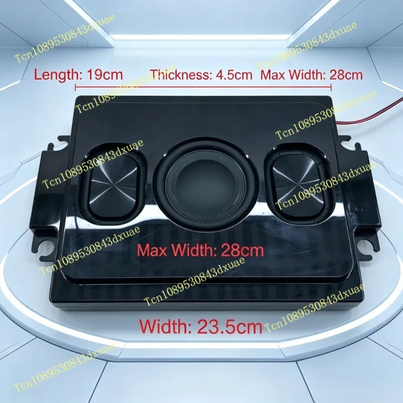 3 Inch Dual Voice Coil Passive Car Subwoofer Slim Under Seat Bass Speaker With 4 Vibration Radiators For Car Audio Upgrade