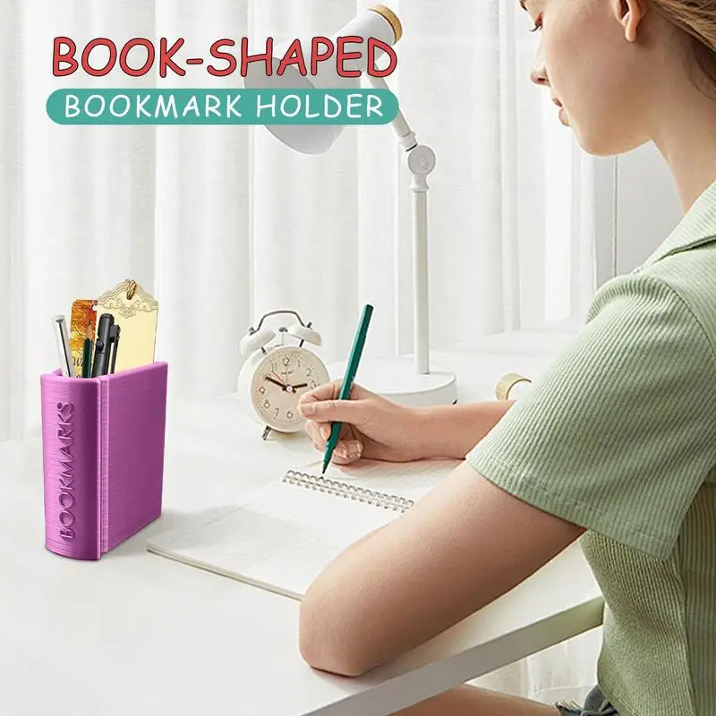 Tempat Pembatas Buku Berbentuk Tampilan Berdiri Ornamen Meja Multifungsi Perlengkapan Sekolah Kapasitas Besar untuk Penggunaan Sehari-hari
