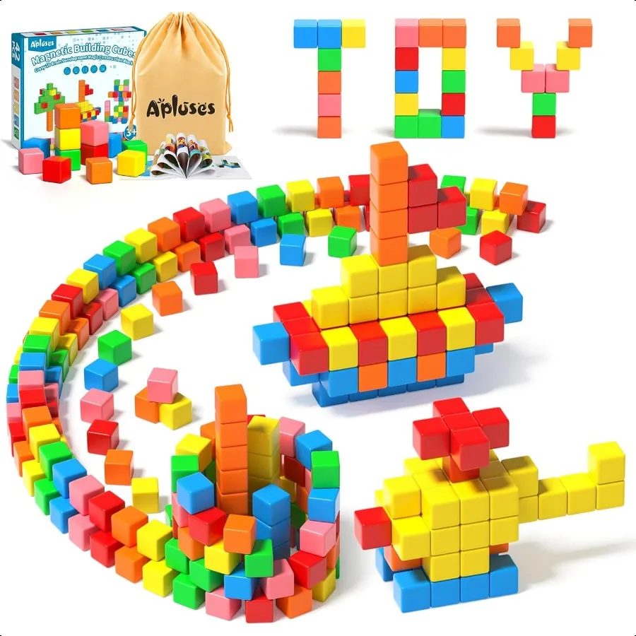 

42PCS Magnetic Blocks Gifts for 3 4 5 6 Year Old Magnet Building Blocks for Toddlers Girls Boys Sensory Montori Autism Magnetic