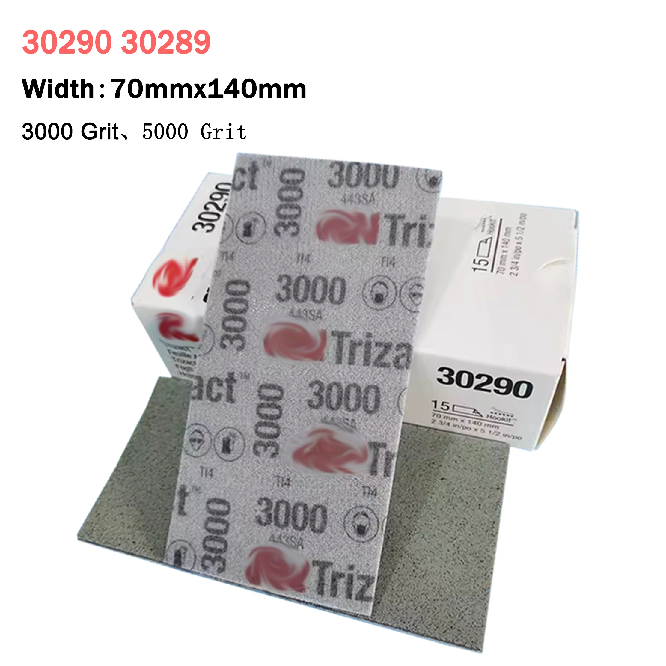 

Флокированная губка Квадратная наждачная бумага 30290 3000 зернистость/30289 5000 зернистость 70 мм x 140 мм Губка для обработки поверхности шлифовки и полировки PadG