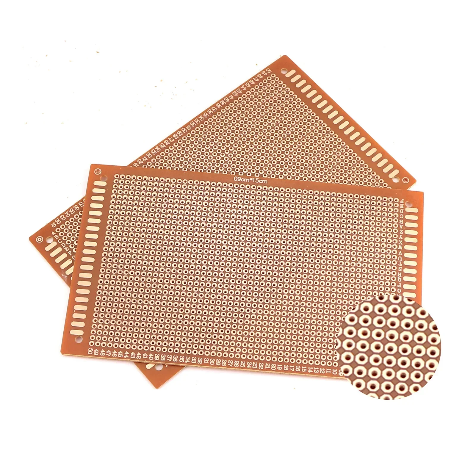 Papan Sirkuit Eksperimental Satu Sisi 9X15 9*15Cm, 5 Buah Pelat Tembaga Bakelite Universal PCB Prototipe, Kuning