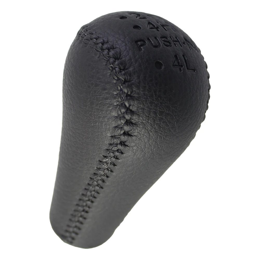 Leather-Wrapped Shift and Transfer Case Knobs for Nissan For Patrol For GU Y61 Y62 Compatible with Boot and Surround Trim