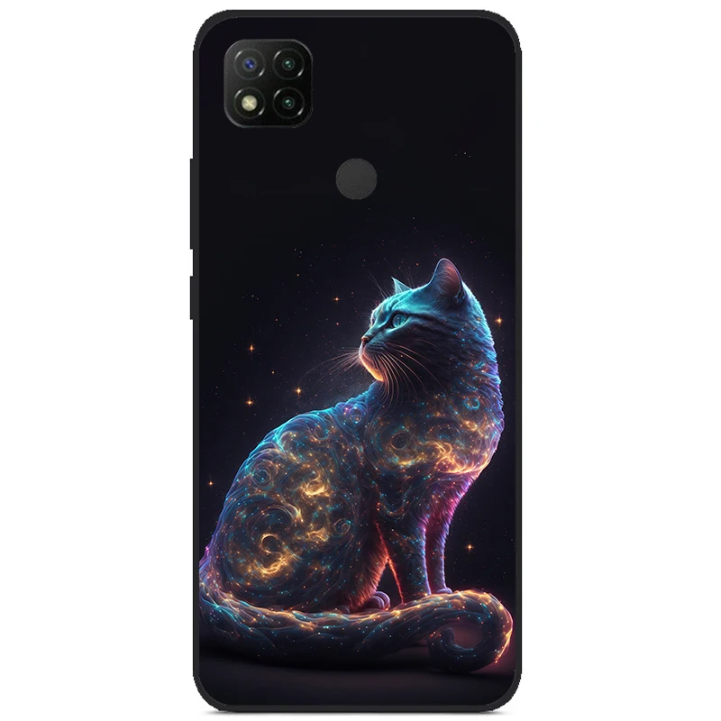 For Redmi 9C NFC Case Cover Silicone Soft Lion Wolf Phone Funda for Xiaomi Redmi 9C NFC Case TPU Bumper Redmi9C 9 C C9 NFC Coque