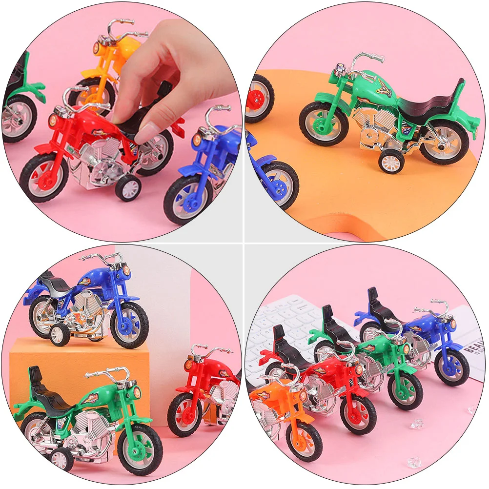 3 Pcs Pull Back Motorcycle Pull-Back Vehicle Toy Kids Mini Plastic Motorbike Model Car Children Plaything Inertia