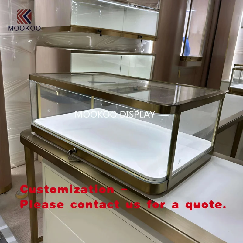 

Элегантные витрины и столы для ювелирных магазинов из нержавеющей стали с LED-подсветкой для демонстрации часов и украшений.