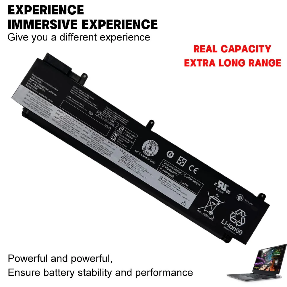 New 00HW022 00HW023 00HW036 00HW037 SB10F46460/61/74 11.25V 24Wh 2.09Ah Battery for Lenovo ThinkPad T460s T470s