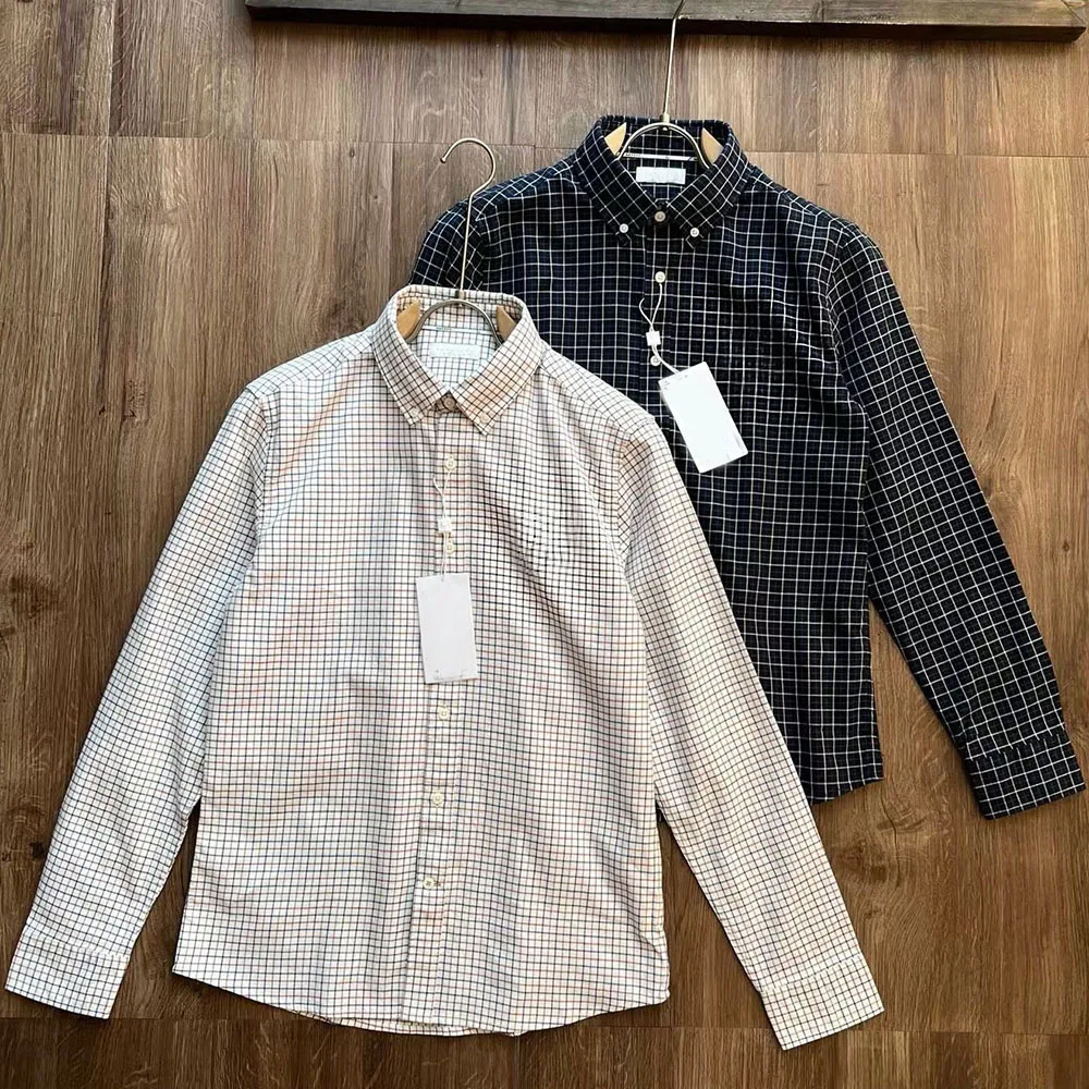 

Весенне-осенняя мужская модная повседневная рубашка в полоску с длинным рукавом, универсальная рубашка для поездок на работу, дышащая, удобная, приятная для кожи.