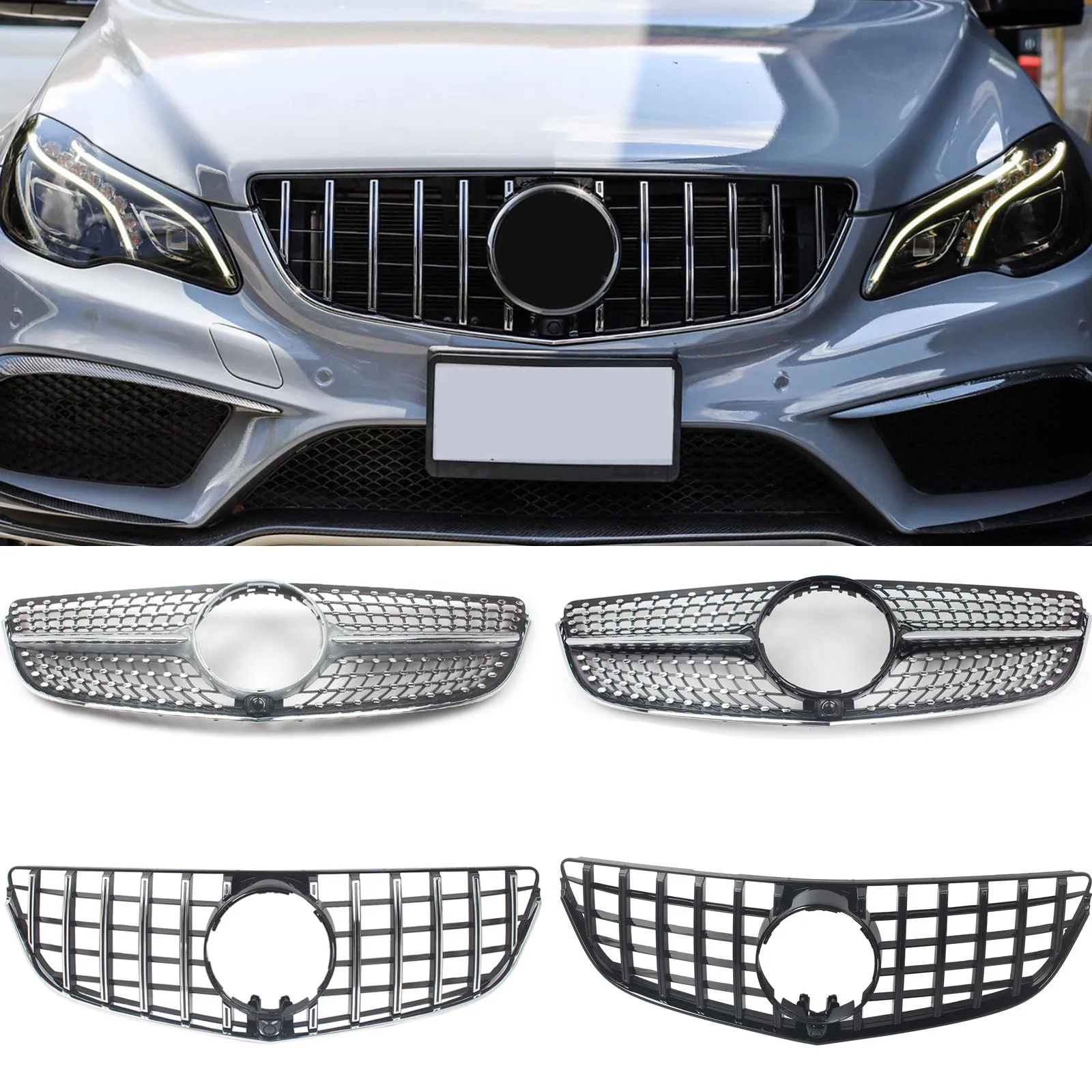 

2014-2016 For Mercedes Benz E-CLass C207/A207 Coupe Front Mesh Grille Auto Part Front Bumper Grille Car Accessories