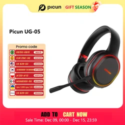 Kofire UG-05 Gaming Headphones 2.4G BT5.0 Wireless Headset With Mic RBG Light Vibration Bluetooth Earphone For PS4 PS5 PC Switch